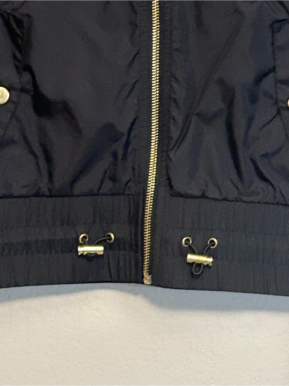 True Religion Mesh Cropped Jacket Black Hooded Windbreaker NWT Size S - Picture 8 of 12